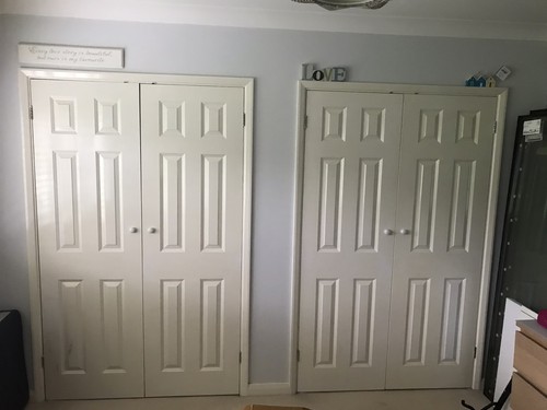 White wardrobe doors 600mm - wardrobe,