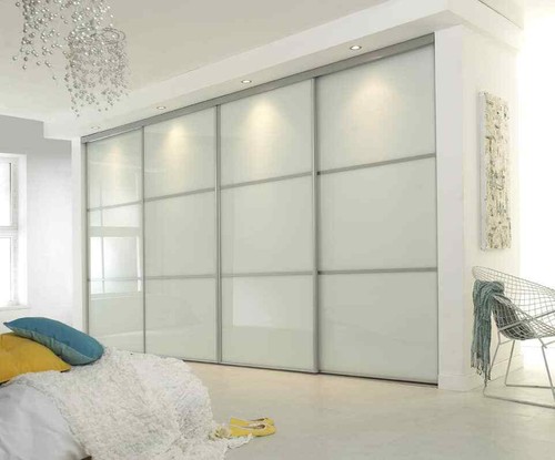 Soft white panelled wardrobe - 3-panelled,