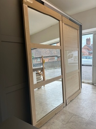 Light maple sliding wardrobe - maple,