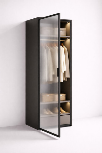 Fluted glass wardrobe - fluted,